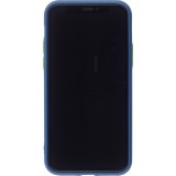 Coque iPhone 11 Pro Max - Silicone Mat avec trous - Bleu