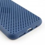 Hülle iPhone 11 Pro - Silicone Mat mit Löchern blau