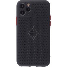 Coque iPhone 11 Pro - Silicone Mat avec trous - Noir