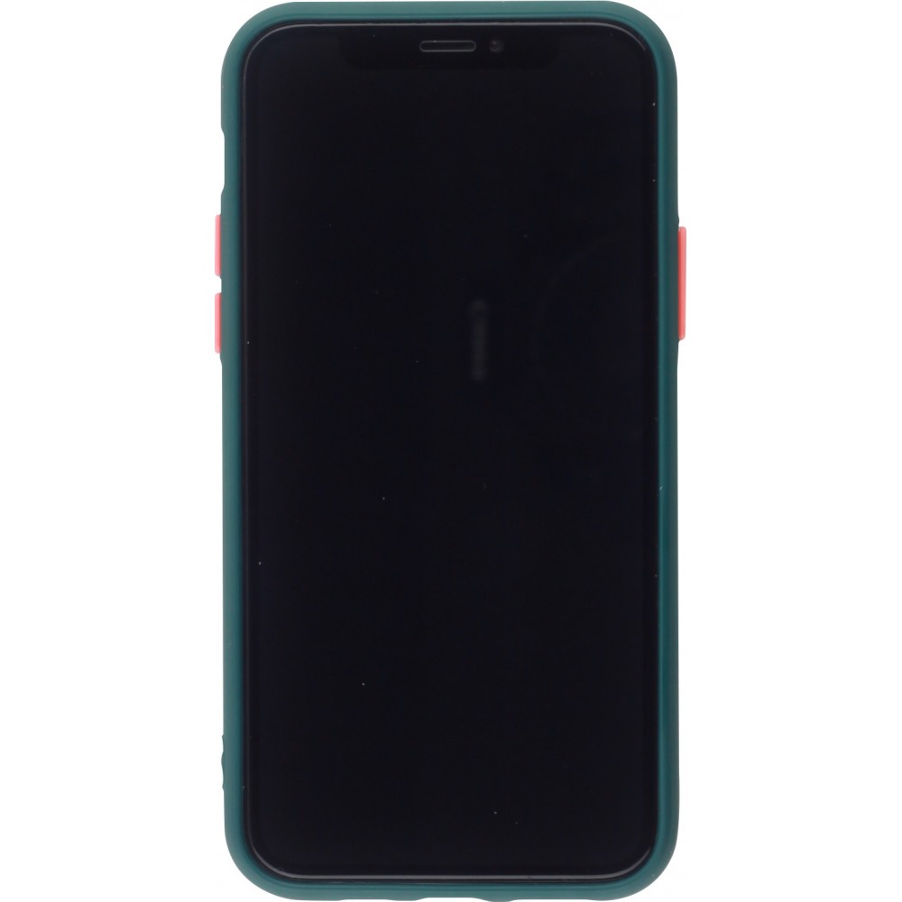 Coque iPhone 11 Pro - Silicone Mat avec trous - Vert foncé