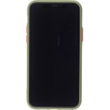 Coque iPhone 11 Pro Max - Silicone Mat avec trous vert kaki