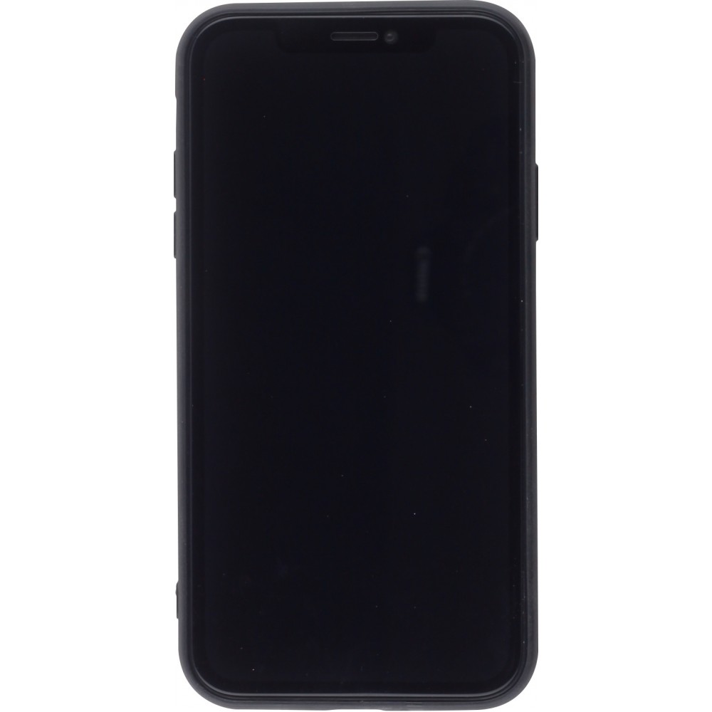 Coque iPhone 11 Pro - Silicone Mat demi noir léopard