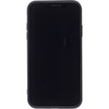 Coque iPhone 11 Pro - Silicone Mat demi noir léopard