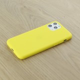 Coque iPhone 11 Pro - Silicone Mat jaune