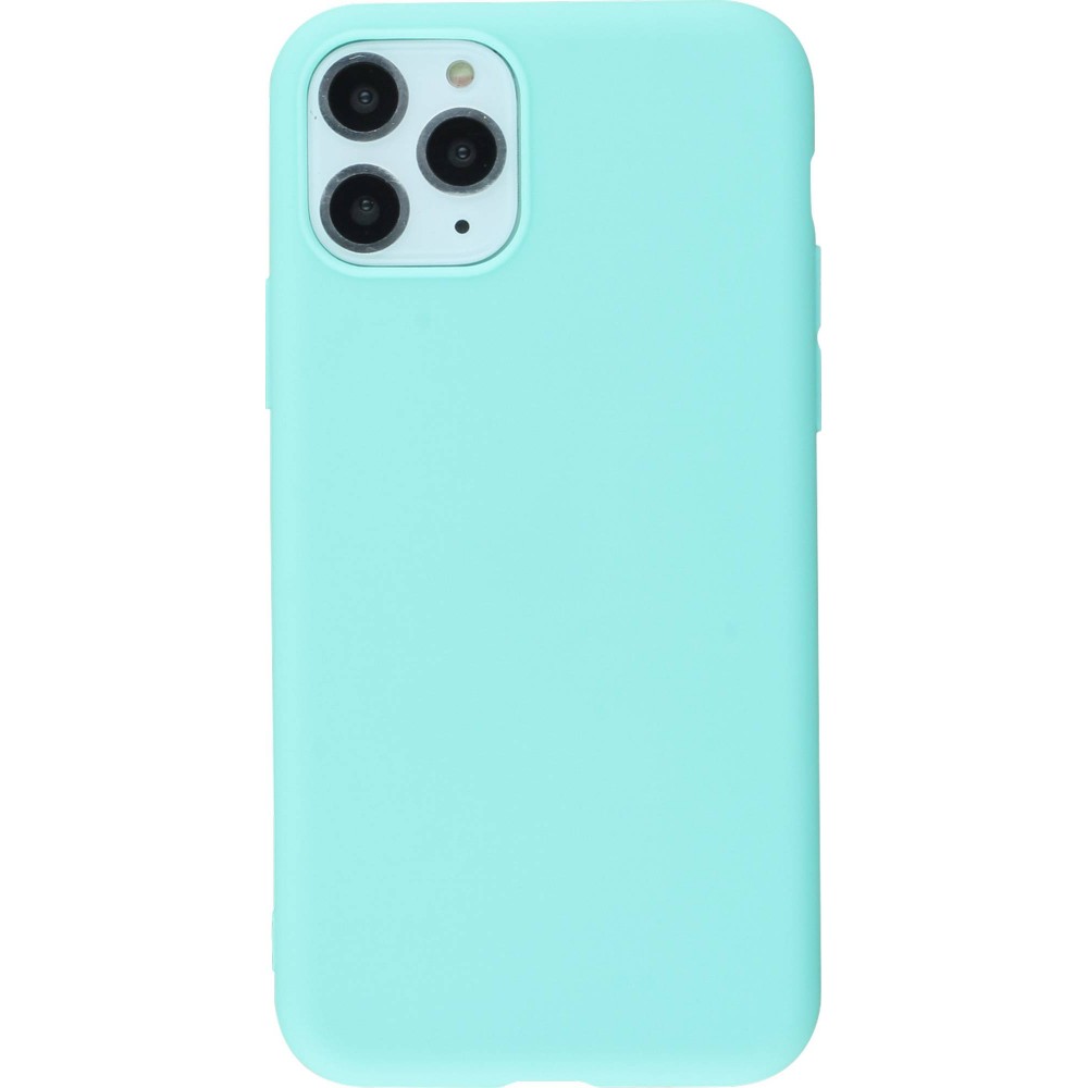 Hülle iPhone 11 Pro - Silicone Mat - Türkis
