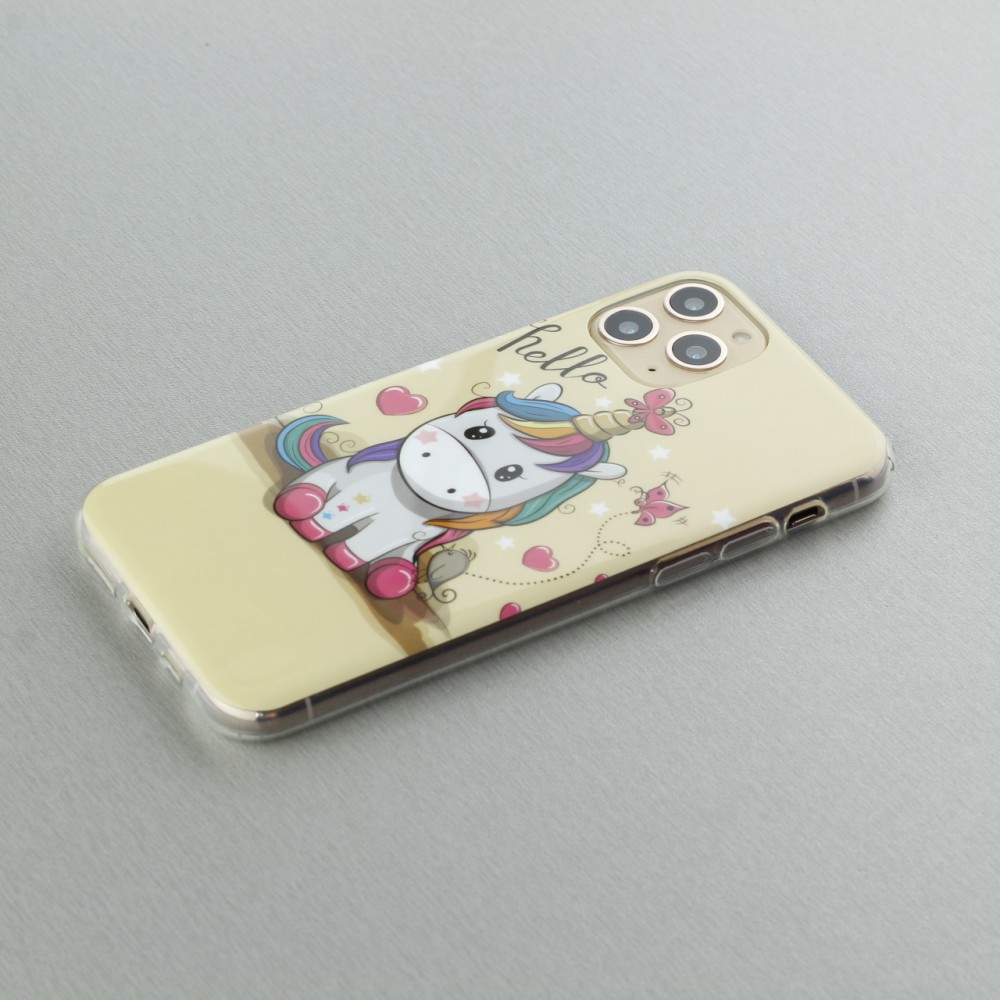 Hülle iPhone 11 Pro - TPU Hello Einhorn