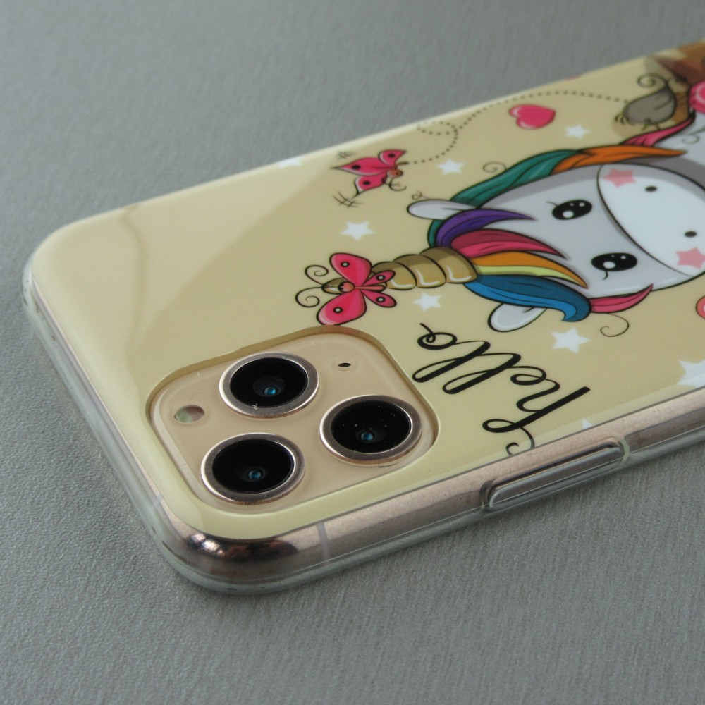 Hülle iPhone 11 Pro - TPU Hello Einhorn