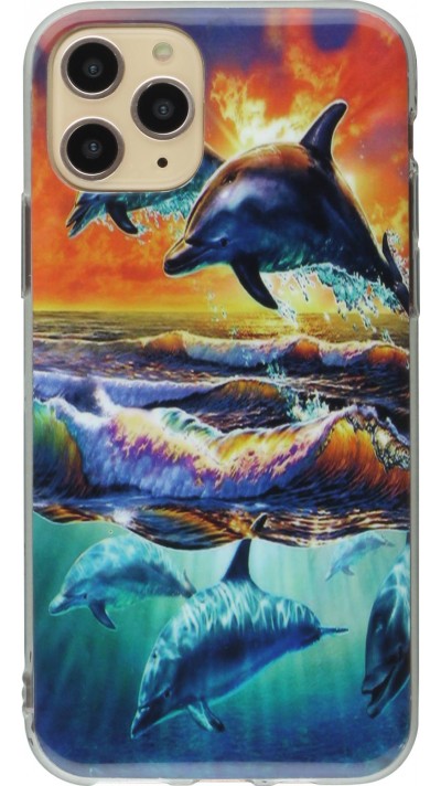 Hülle iPhone 11 Pro Max - TPU Sonnenschein Delphin