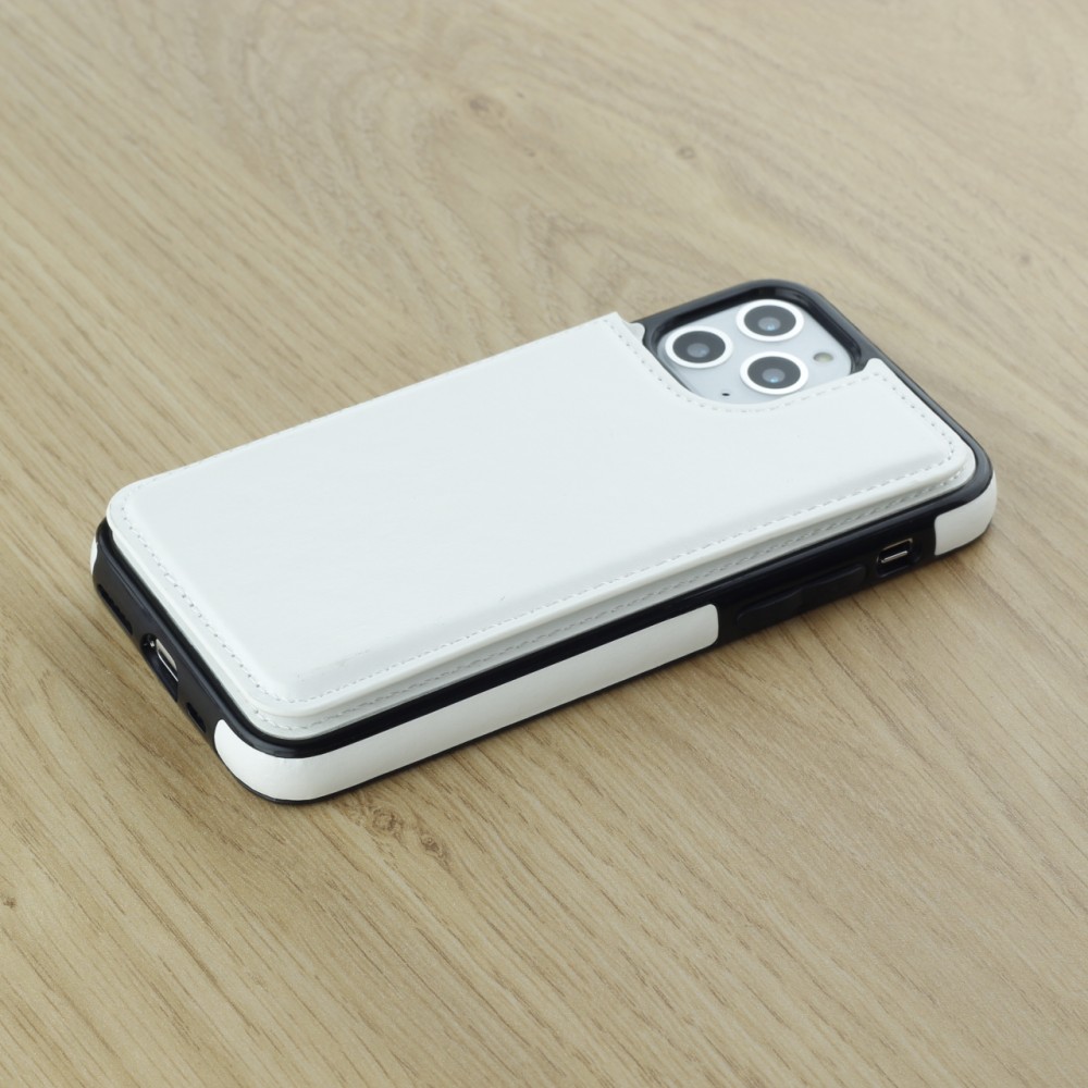 Coque iPhone 11 Pro Max - Wallet Premium Cards - Blanc