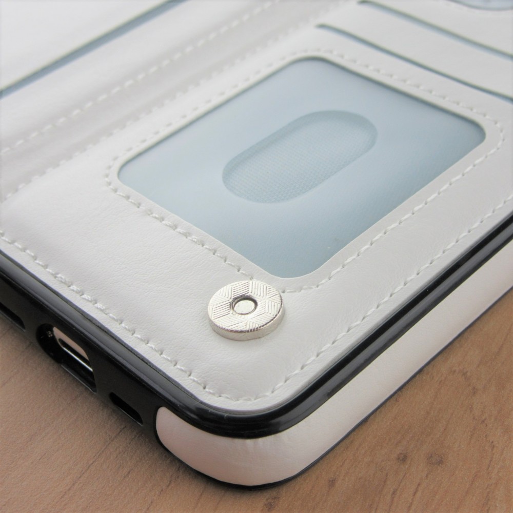 Hülle iPhone 11 Pro - Wallet Premium Cards - Weiss