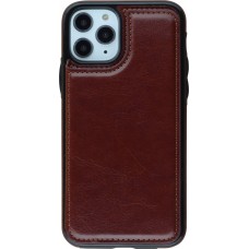 Hülle iPhone 11 Pro - Wallet Premium Cards - Braun