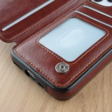 Hülle iPhone 11 Pro - Wallet Premium Cards - Braun