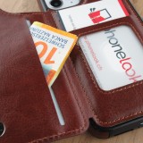 Hülle iPhone 11 Pro - Wallet Premium Cards - Braun