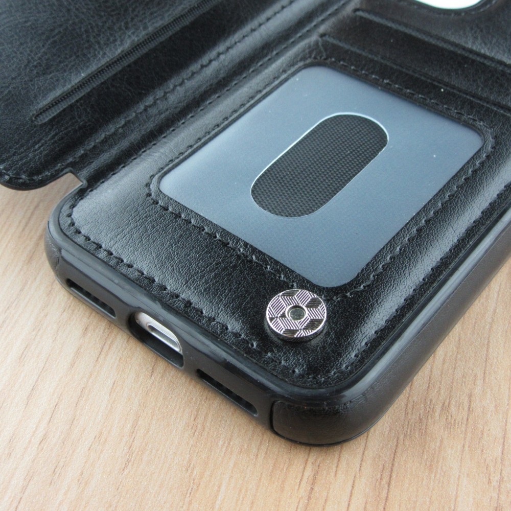 Coque iPhone 11 Pro Max - Wallet Premium Cards - Noir