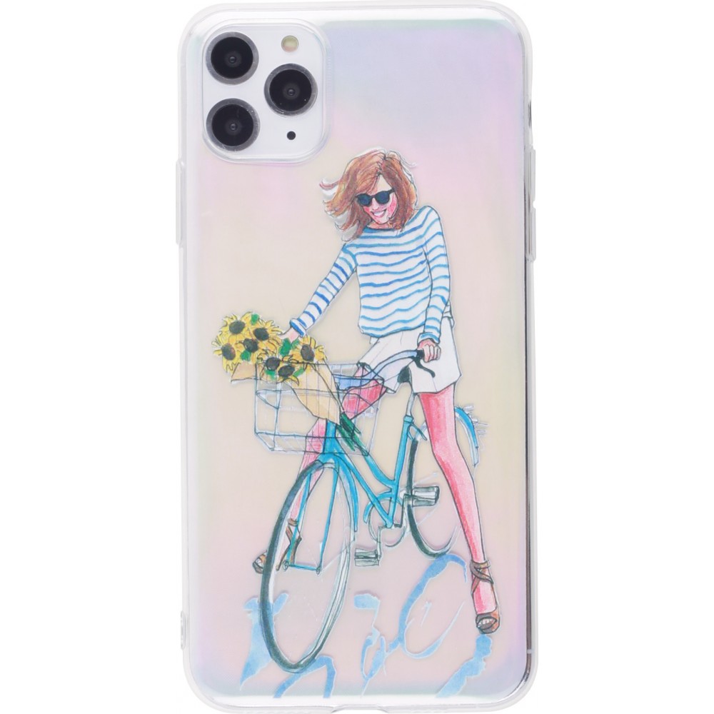 Hülle iPhone 11 Pro - Woman bicycle