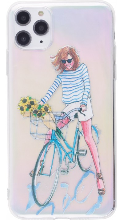 Hülle iPhone 11 Pro - Woman bicycle