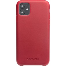 Coque iPhone 11 - Qialino cuir véritable - Rouge