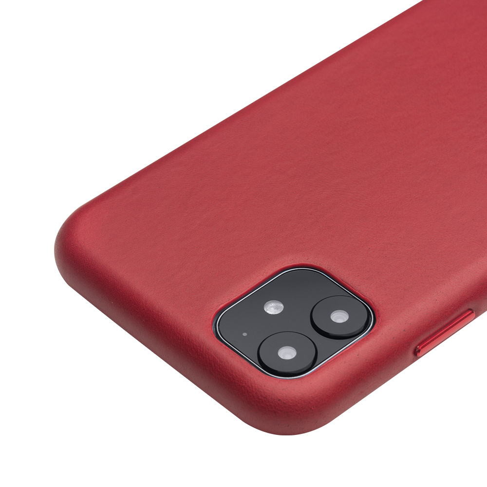 Coque iPhone 11 - Qialino cuir véritable - Rouge