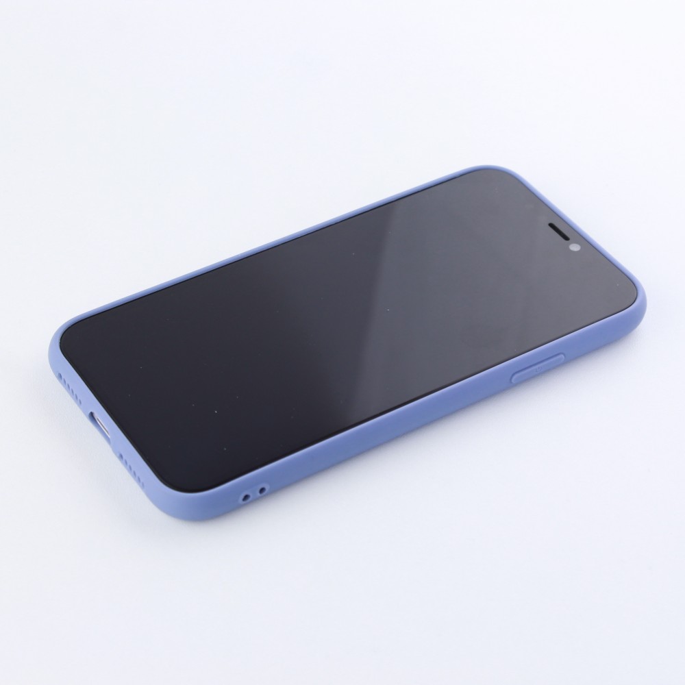 Coque iPhone 11 - Silicone Mat Coeur - Lavande