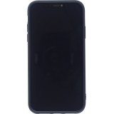 Coque iPhone 12 mini - Silicone Mat Coeur - Noir