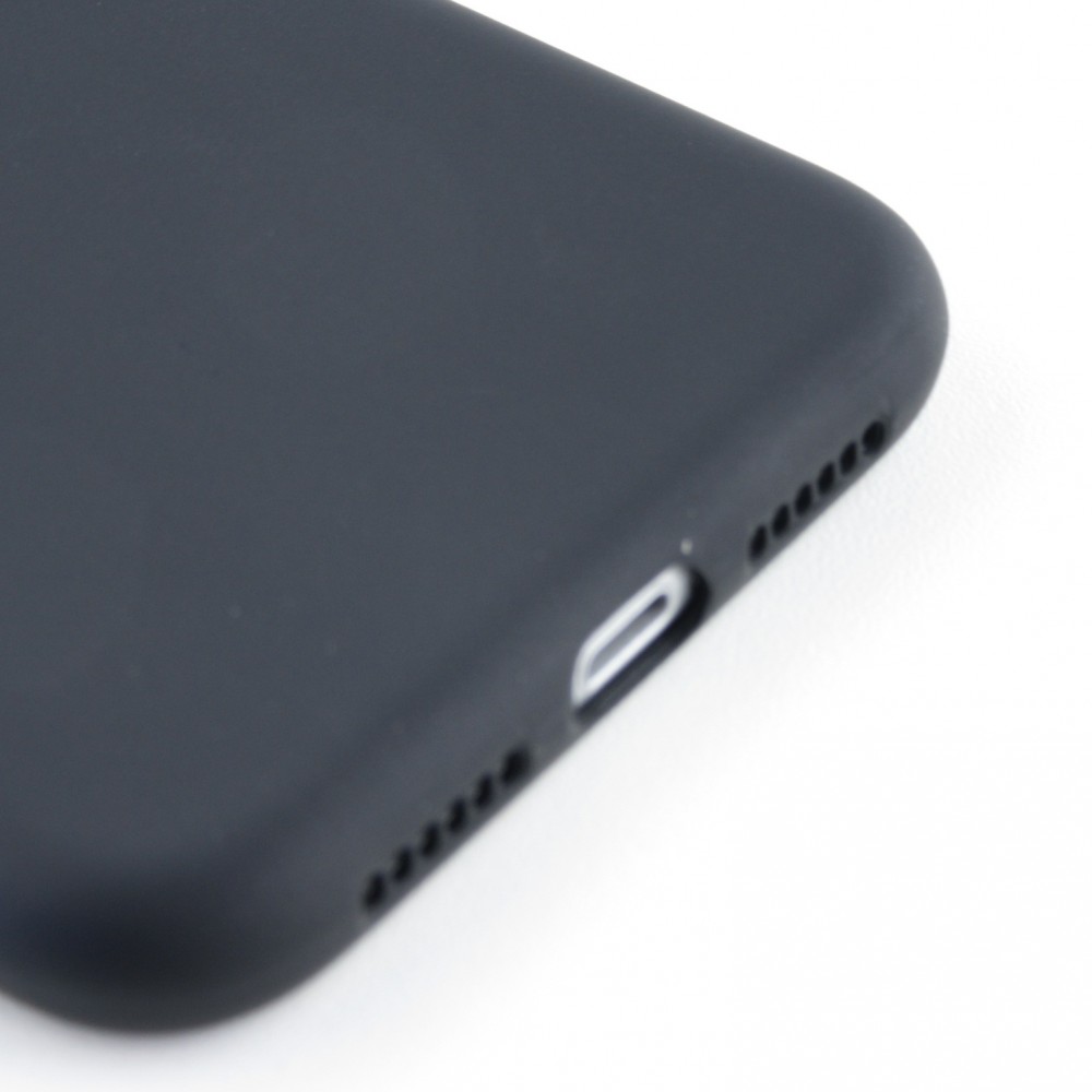 Coque iPhone 7 Plus / 8 Plus - Silicone Mat Coeur - Noir