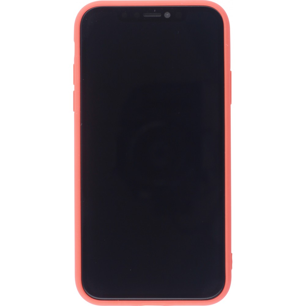 Hülle iPhone 11 - Silikon Mat Herz - Orange