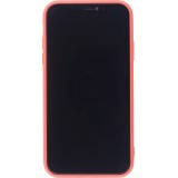 Coque iPhone 12 - Silicone Mat Coeur - Orange