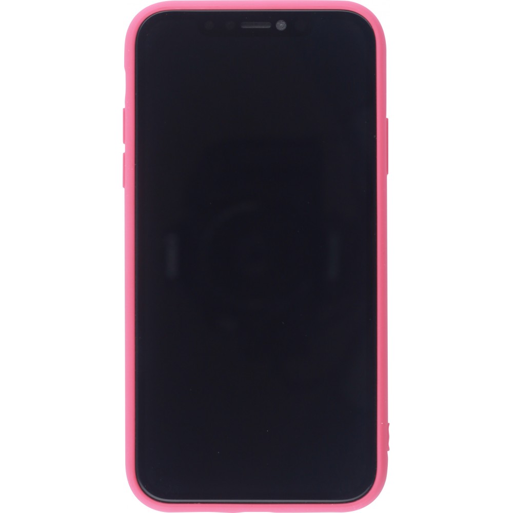 Hülle iPhone 11 - Silikon Mat Herz - Rosa