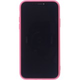 Coque iPhone 12 - Silicone Mat Coeur - Rose