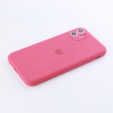 Coque iPhone 12 - Silicone Mat Coeur - Rose