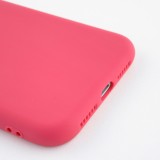 Coque iPhone 12 - Silicone Mat Coeur - Rose