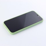 Hülle iPhone 12 - Silikon Mat Herz - Hellgrün
