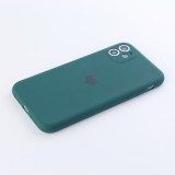 Coque iPhone 11 - Silicone Mat Coeur - Vert foncé