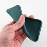 Coque iPhone 11 - Silicone Mat Coeur - Vert foncé