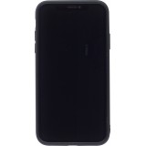 Coque iPhone 12 mini - Silicone Mat Skull USA - Noir