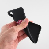 Coque iPhone 12 mini - Silicone Mat Skull USA - Noir