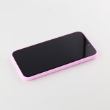 Coque iPhone 12 mini - Silicone Mat Skull USA - Rose