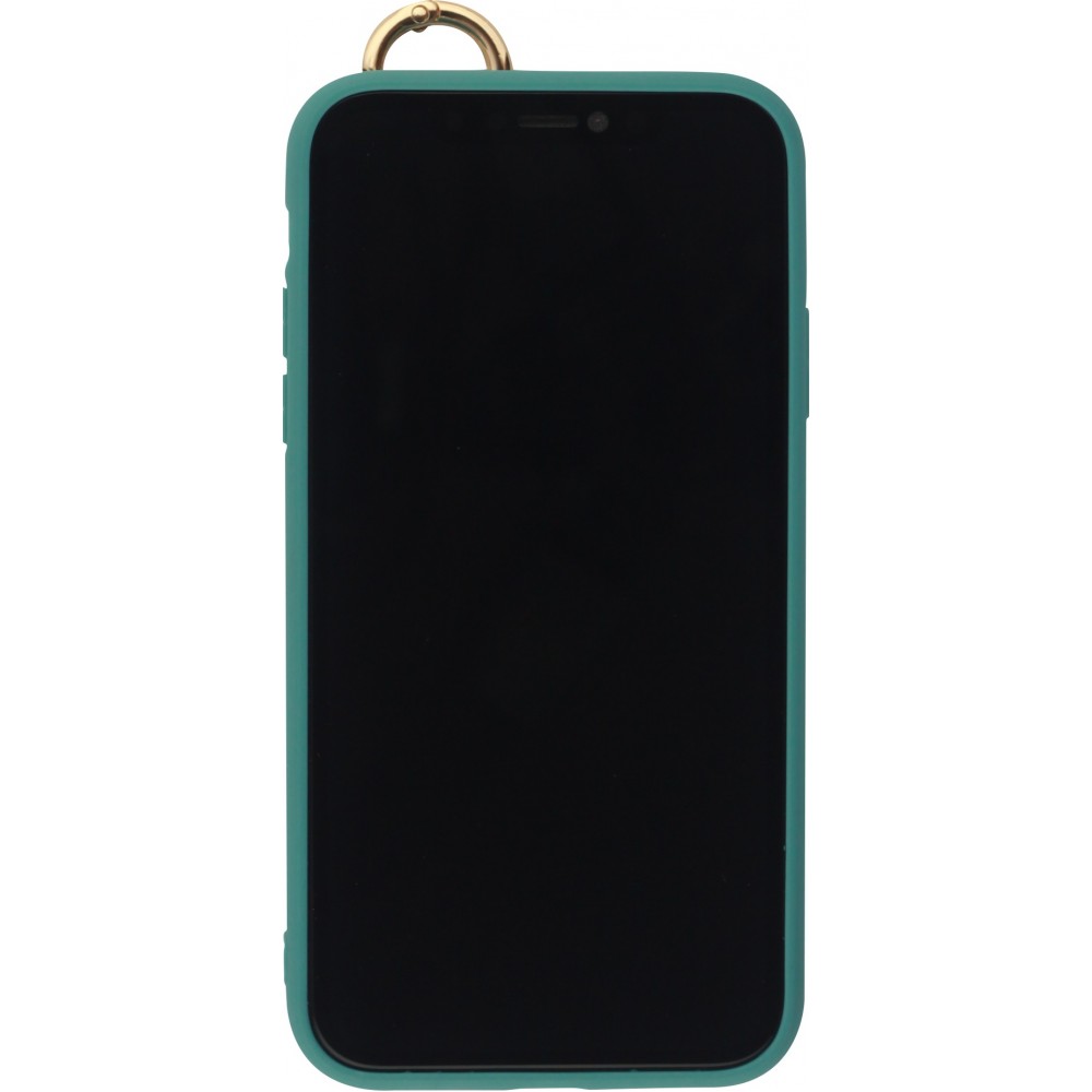 Hülle iPhone 11 - Silikon Mat Strap blau
