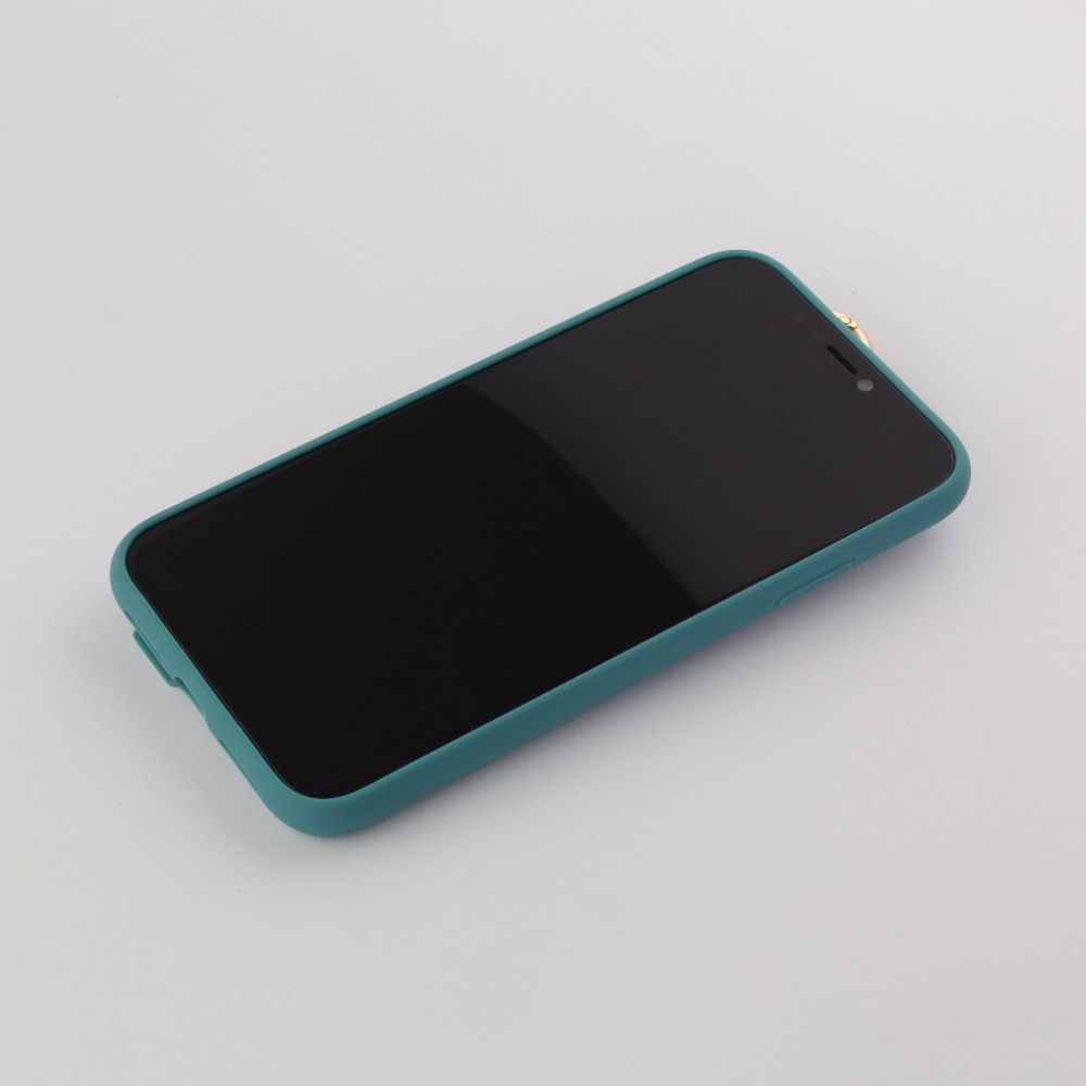 Hülle iPhone 11 - Silikon Mat Strap blau