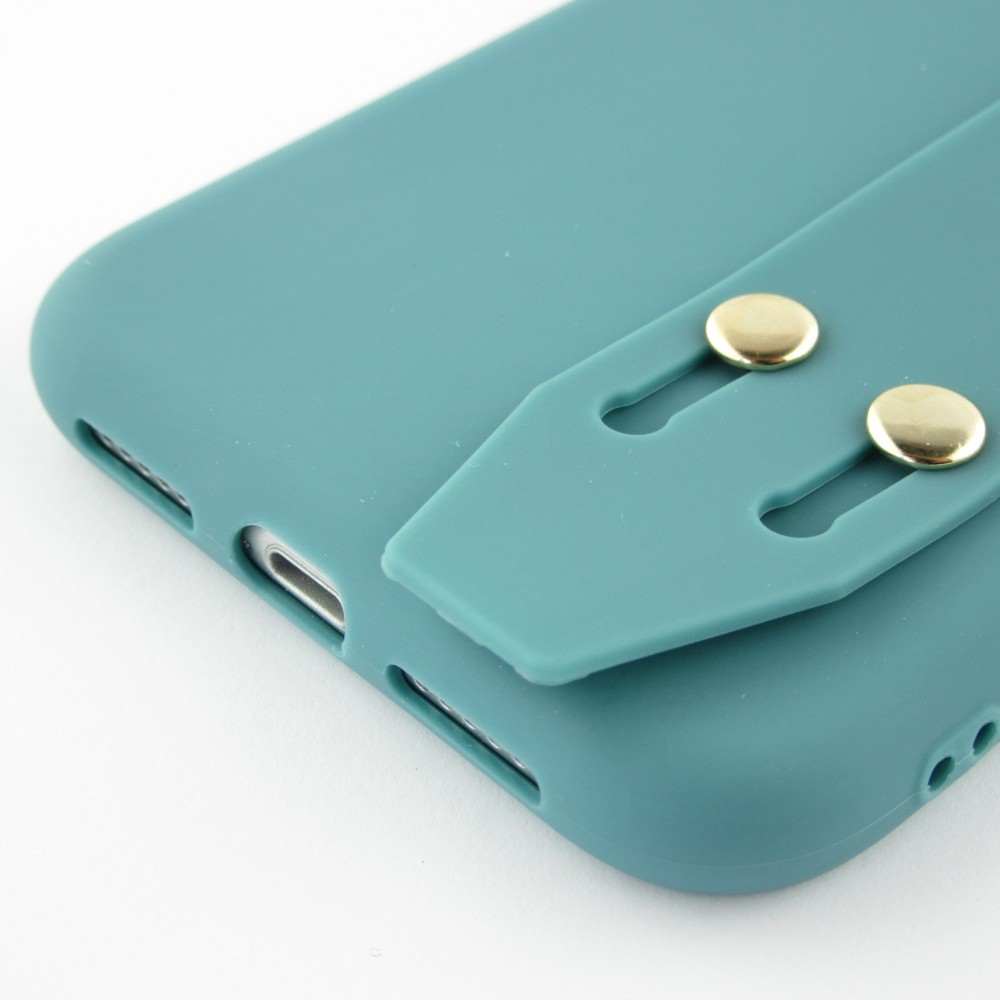 Hülle iPhone 11 - Silikon Mat Strap blau