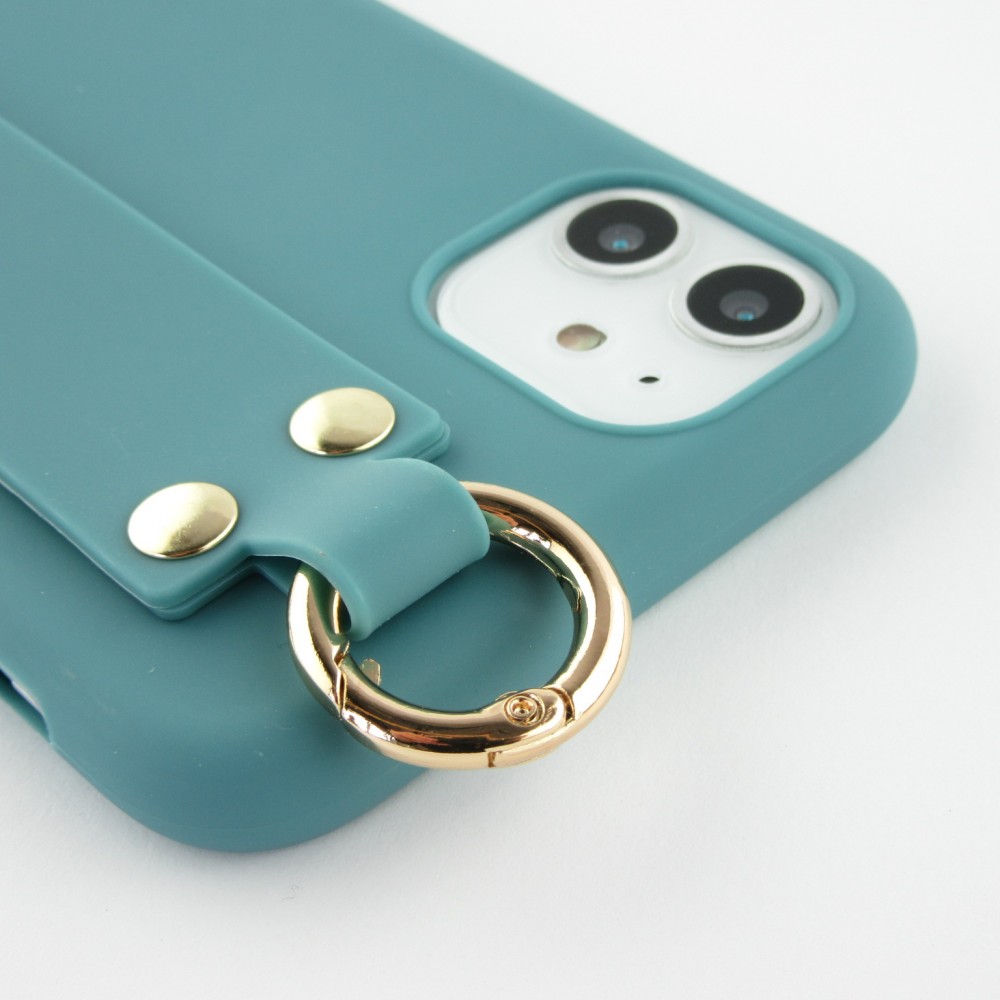 Hülle iPhone 11 - Silikon Mat Strap blau