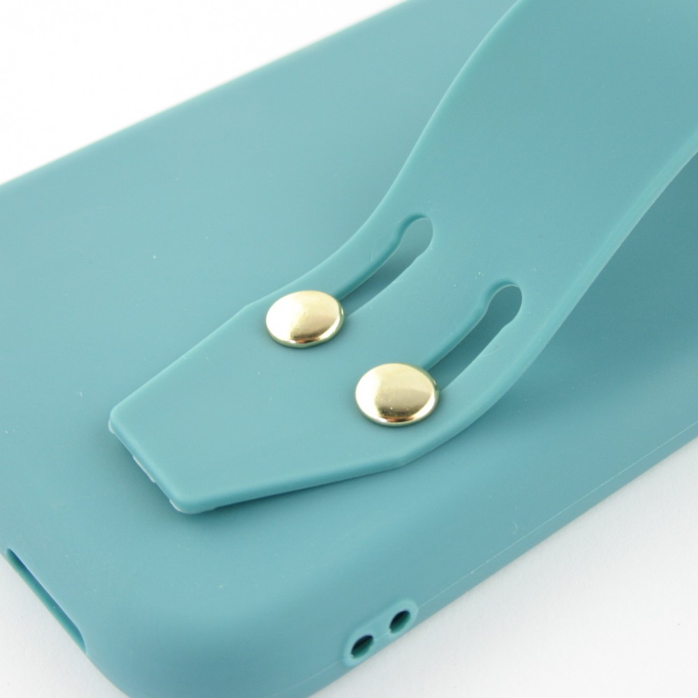 Hülle iPhone 11 - Silikon Mat Strap blau