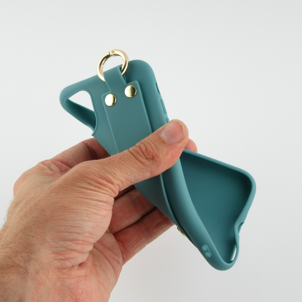 Hülle iPhone 11 - Silikon Mat Strap blau