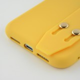 Coque iPhone 11 - Silicone Mat Strap jaune