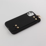 Coque iPhone 11 - Silicone Mat Strap - Noir