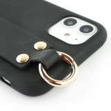 Coque iPhone 11 - Silicone Mat Strap - Noir