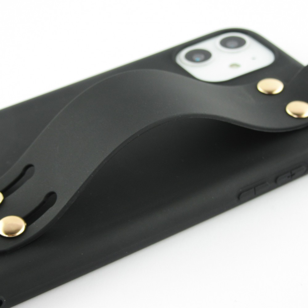 Hülle iPhone 11 - Silikon Mat Strap - Schwarz