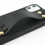 Coque iPhone 11 - Silicone Mat Strap - Noir