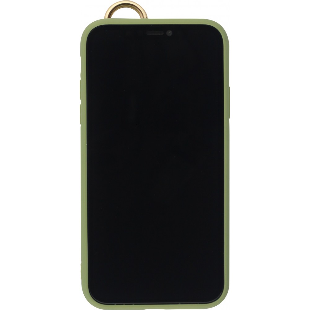 Hülle iPhone 11 - Silikon Mat Strap grün