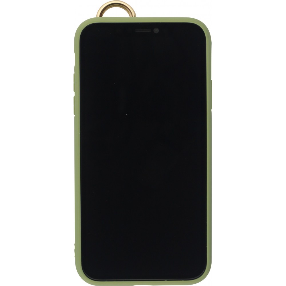 Coque iPhone 11 - Silicone Mat Strap - Vert